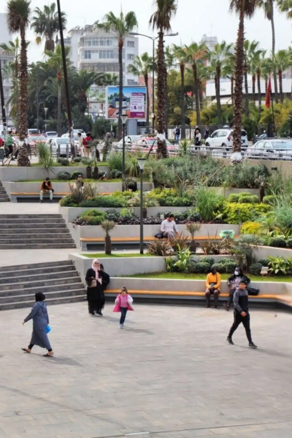 Arrosage automatique d’espace public de la Place des Nations Unis à Tanger par Aquamag au Maroc et en Afrique Espaces publics | Aquamag